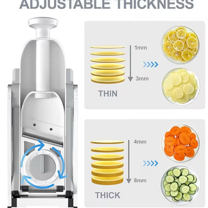 4 in 1 Mandoline Spring Slicer – Vegetable & Fruit Cutter