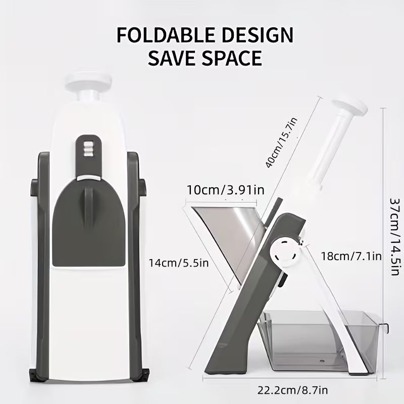 4 in 1 Mandoline Spring Slicer – Vegetable & Fruit Cutter