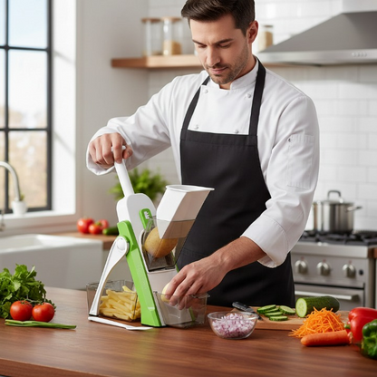 4 in 1 Mandoline Spring Slicer – Vegetable & Fruit Cutter